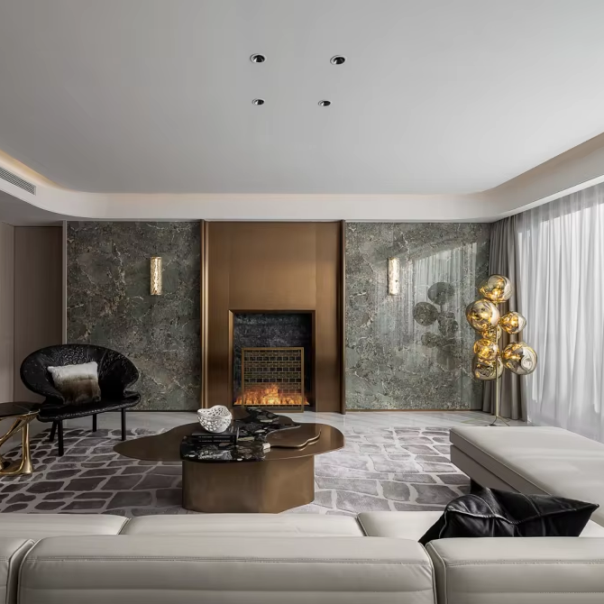 Interior Design And Construction - Sanhai luz design interior 3d renderização