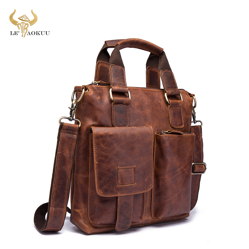 Interior Design Portfolio - Maleta de Couro Original para Homens,