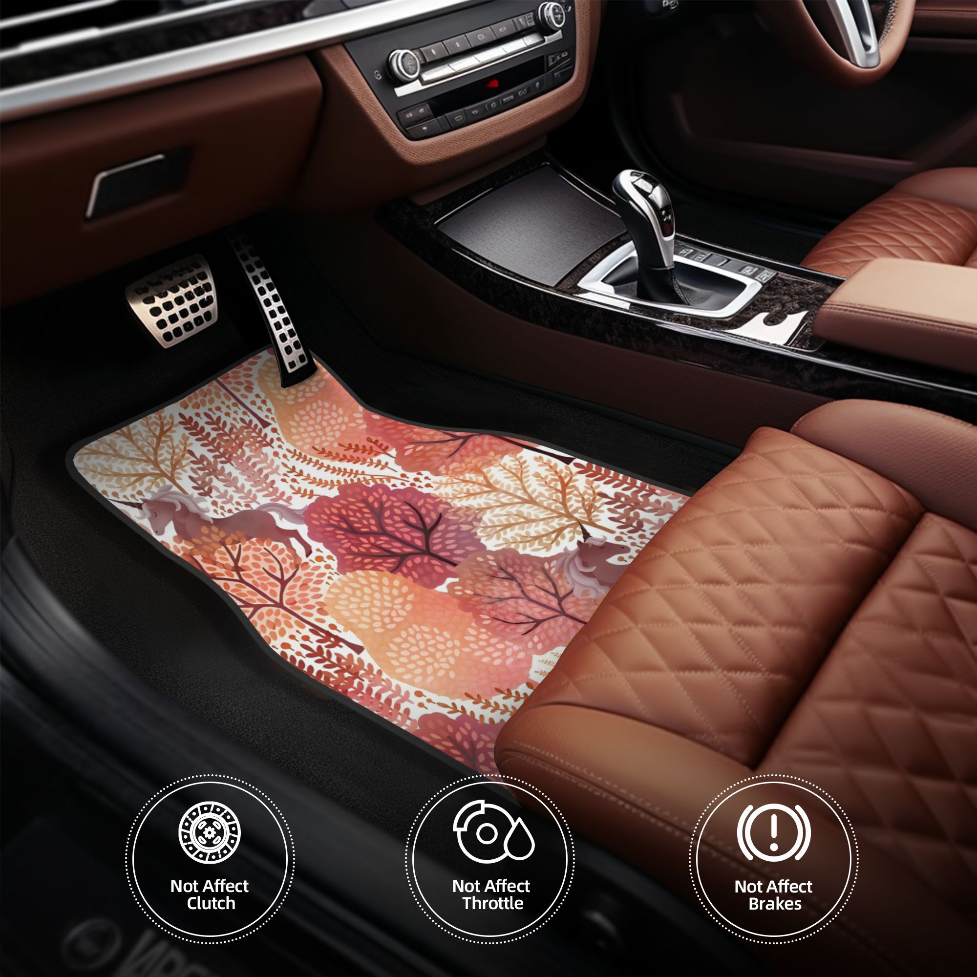 Interior Design Illustration - Conjunto de 4 Tapetes de Carro